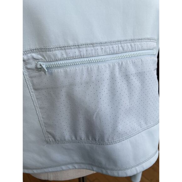 Free People Movement Light Blue Reach The Summit Cropped Hoodie Crop High Neck S - Picture 9 of 14